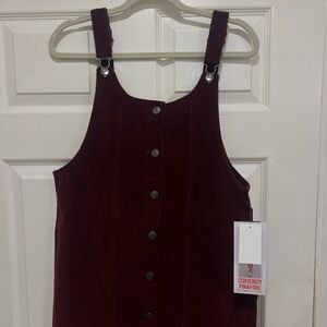 Dark Red Dress Overall